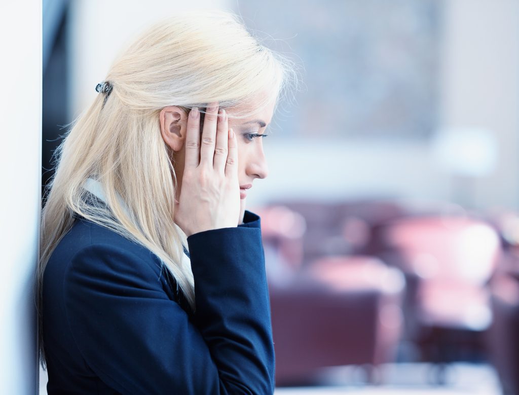 woman having a bad day
