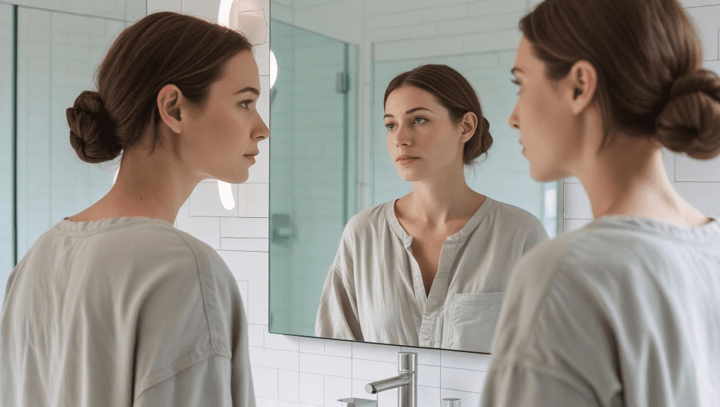 woman, her image in mirror and another to her side-creating confusion of real image. What Does the Bible Say About Our Identity in Christ? 10 Life-Changing Truths
