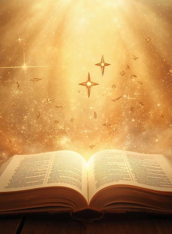 Bible on Table with Light on pages. How God's Promises Build Unshakable Faith