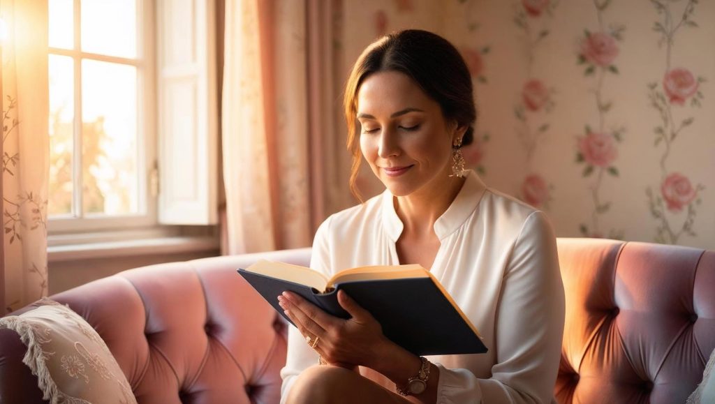 Woman sitting in living room by window reading Bible. How God Strenghens Faith Even When You Struggle with Doubt.